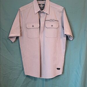 Harley Davidson moto clothes Men's Gray Short Sleeve Shirt